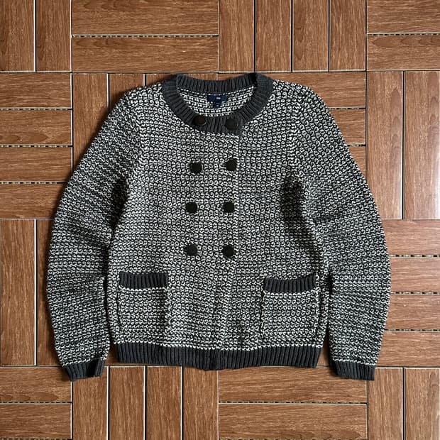 Gap double breasted wool knit cardigan