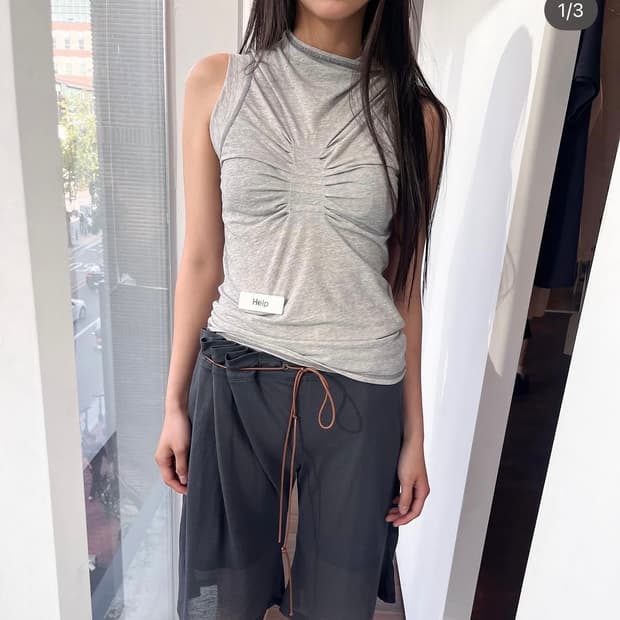울리카상투스 바지 curtain half pants