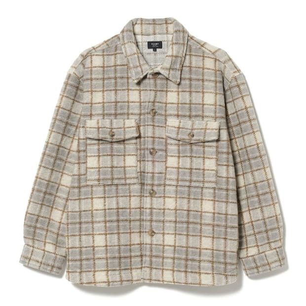 빔즈하트 니트 CPO 체크 셔츠자켓