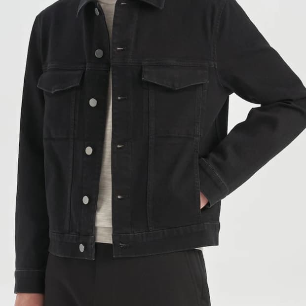 띠어리 데님자켓 블랙 L사이즈