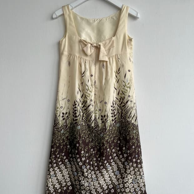 *SALE) 플라워 그라데이션 슬리브리스 원피스