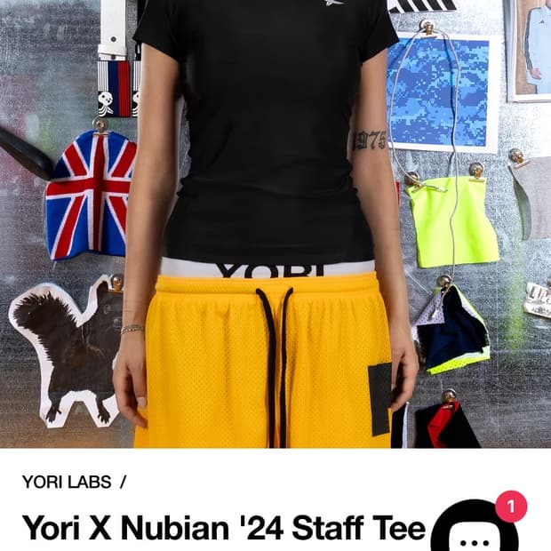 구매)) yori x nubian ‘24 staff tee