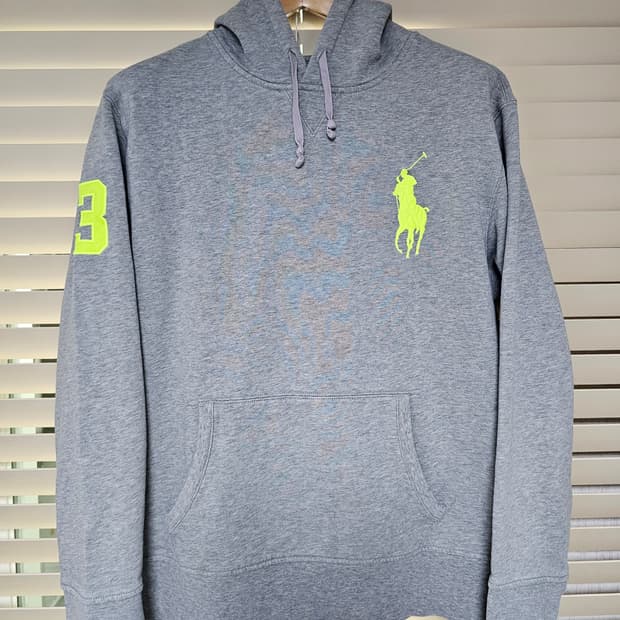 폴로 랄프로렌 그레이 기모후드티 XL