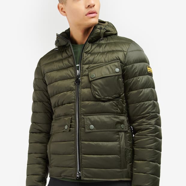 바버 퀼팅 경량 ouston 올리브색상