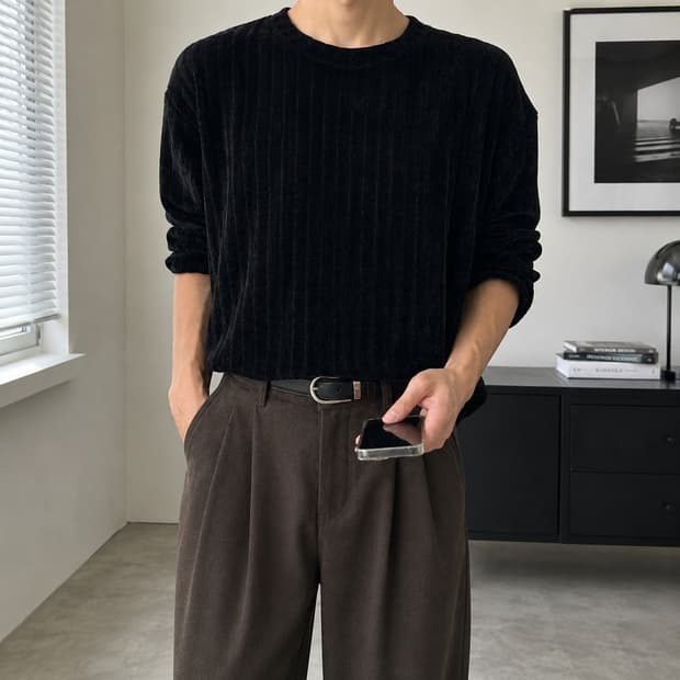 Landmuseum 24ss 벨루어 라운드넥 티셔츠 Free