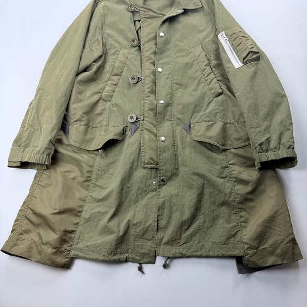 사카이 18SS 밀리터리 코튼 나일론 해체주의 코트