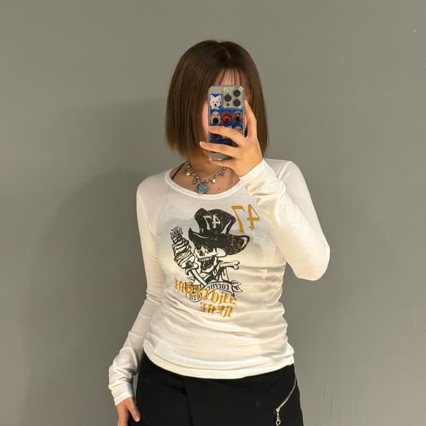 Von dutch skull printing long sleeve