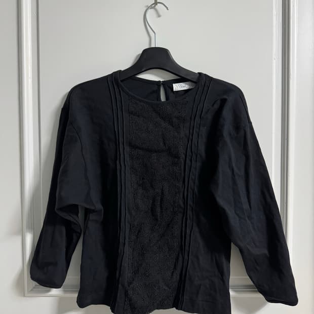 일본 빈티지 블랙 고딕 셔츠 블라우스