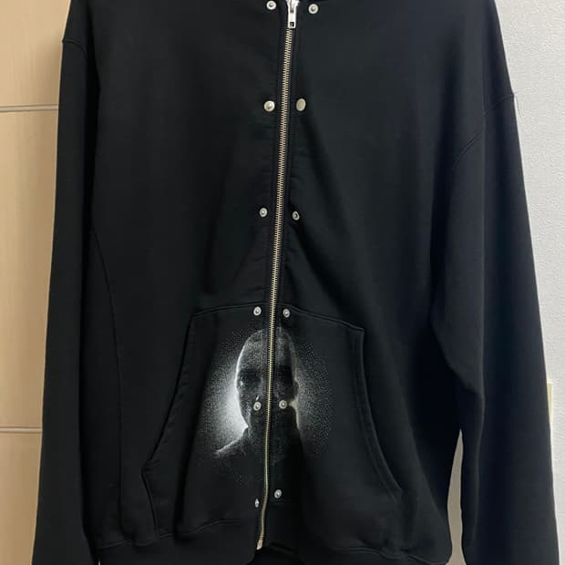 [M] 컴퓨터 포맷 스터드 집업 후디 블랙