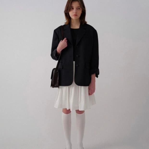 낫띵리튼 싱글 오버사이즈드 울자켓