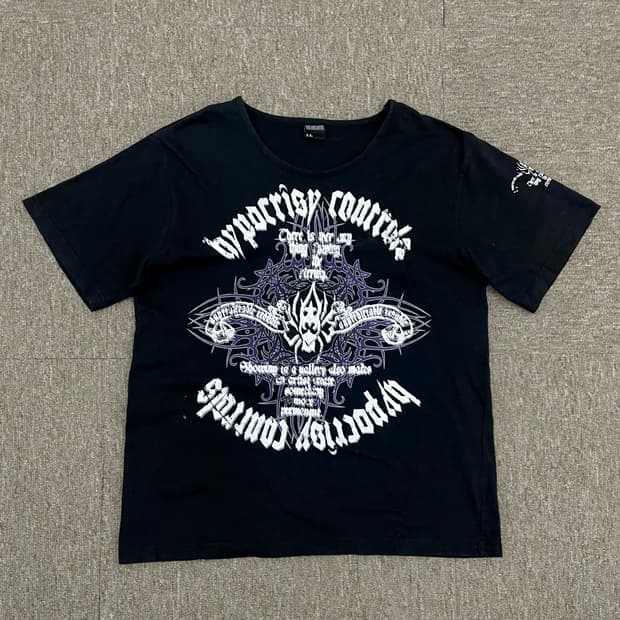 Black punk mood T-shirt