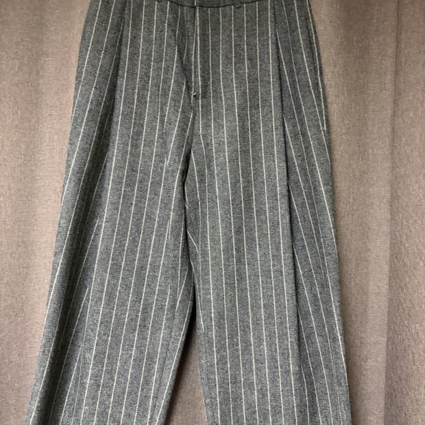 아모멘토 울 스트라이프 팬츠 M