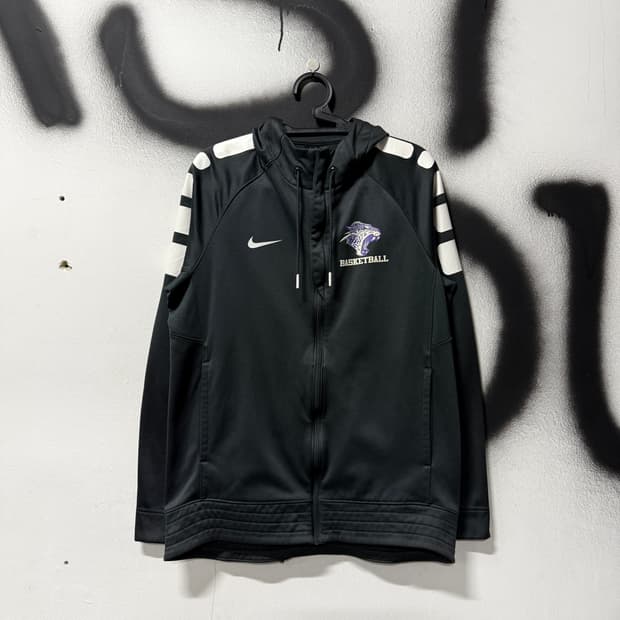 나이키 스몰 스우시 바스켓볼 후드 져지 집업 자켓