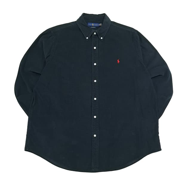 CN954 2XL 폴로 랄프로렌 블랙그린 핀코듀로이 긴팔 셔츠 남방