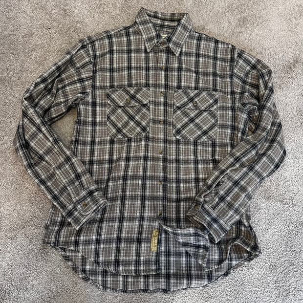 에드윈 그레이 체크 플란넬 셔츠L