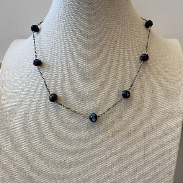 빈티지 자석 비즈 목걸이