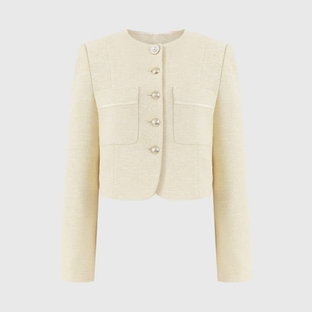 (새상품) 룩캐스트 모스 트위드 자켓