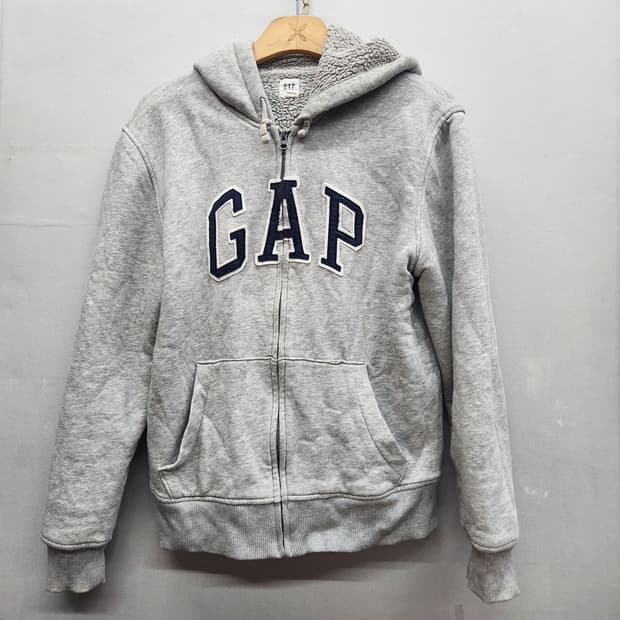 GAP 갭 빅로고 후드집업(양털) L