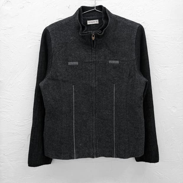 nona 울 집업 자켓