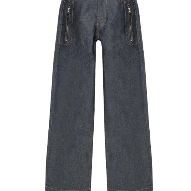 [L] MJD 로우라이즈 듀얼 집 데님 인디고