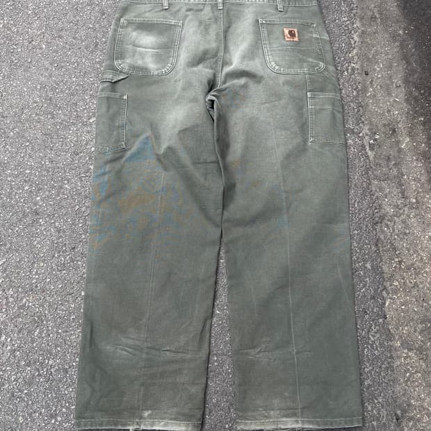 44) 칼하트 B11 모스그린 싱글니 팬츠