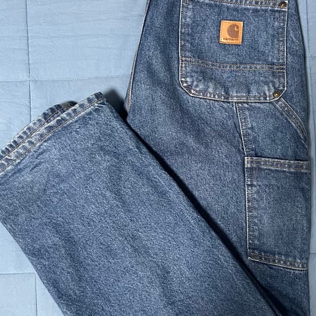 칼하트 더블니 카펜터 워크팬츠 30X32 가죽패치