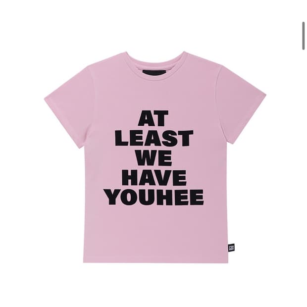 (새상품)유희 레터링 티셔츠 핑크 LETTERING TSHIRT pink