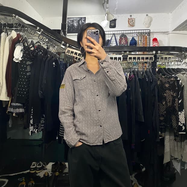 Russ K 스트라이프 웨스턴 셔츠