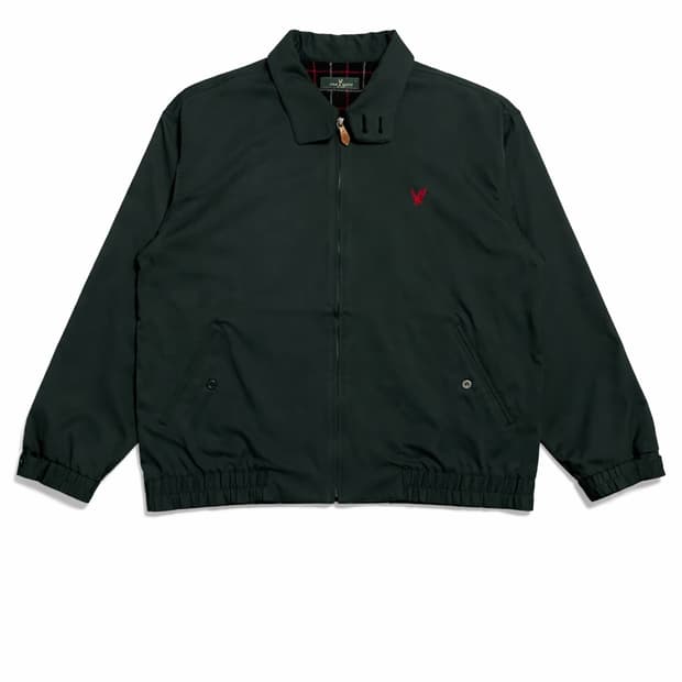 JPN 00s 일본 빈티지 클래식 아메카지 체크안감 블루종 해링턴 자켓