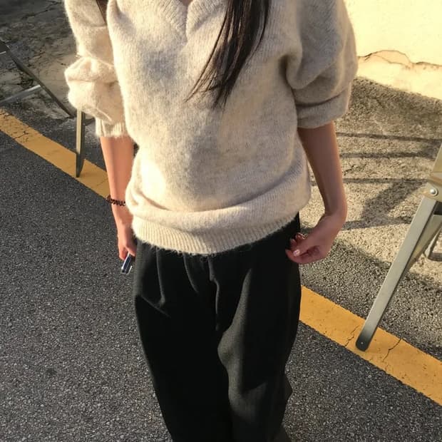 tylda 틸다 모브 니트 베이지색상