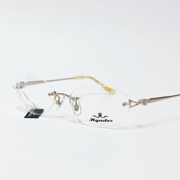 HYADES 골드 큐빅 무테 데드스탁 빈티지안경