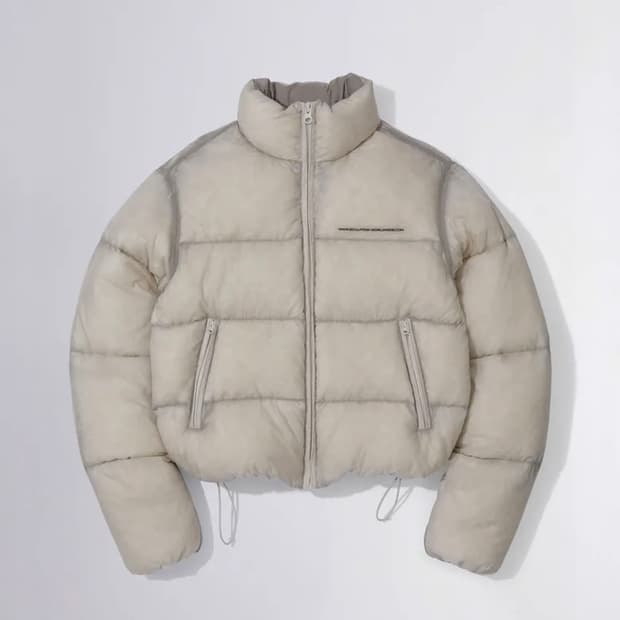 스컬프터 패딩104 Sheer Cropped Puffer Down Raw