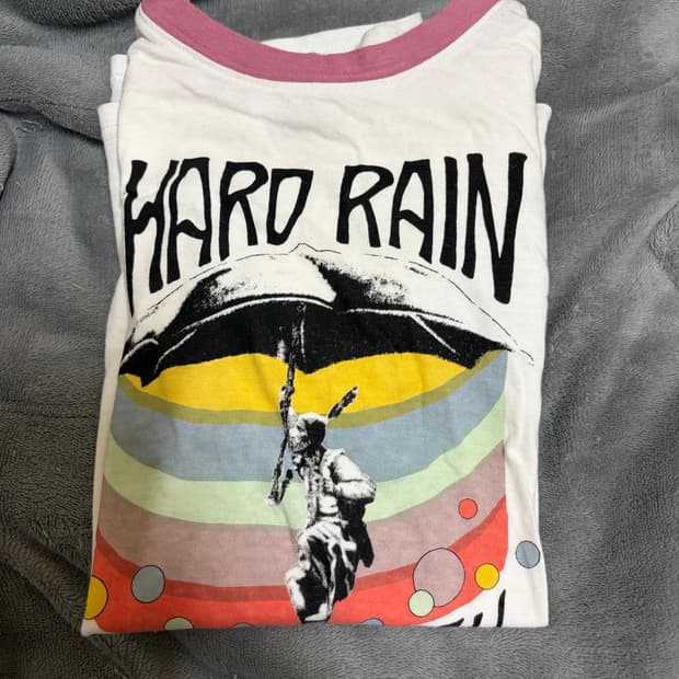 [1] 캐피탈 kapital 화이트 하드레인 프린팅 반팔 티셔츠