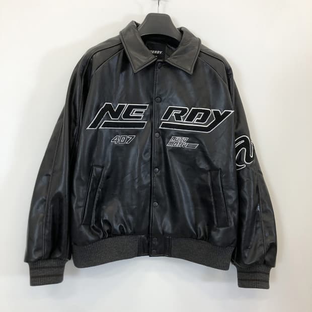 NERDY 널디 에코 레더 레이싱자켓 L 