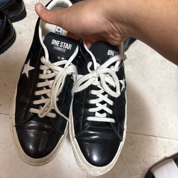 컨버스 원스타 레더 블랙