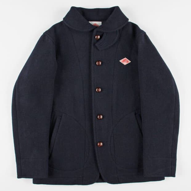 DANTON 단톤 울 하프코트 여성용 38사이즈 네이비