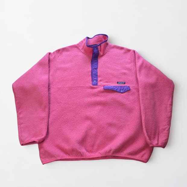 (XL)파타고니아 90s 빈티지핑크 신칠라 플리스