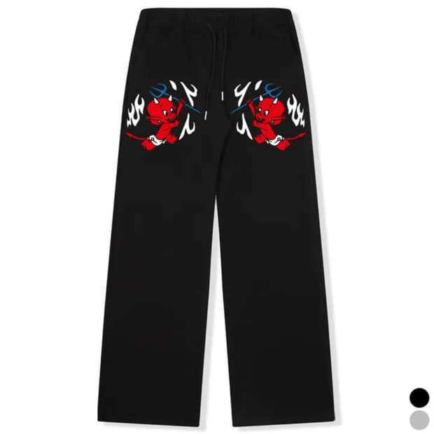 낫유즈얼 악마 바지 트레이닝