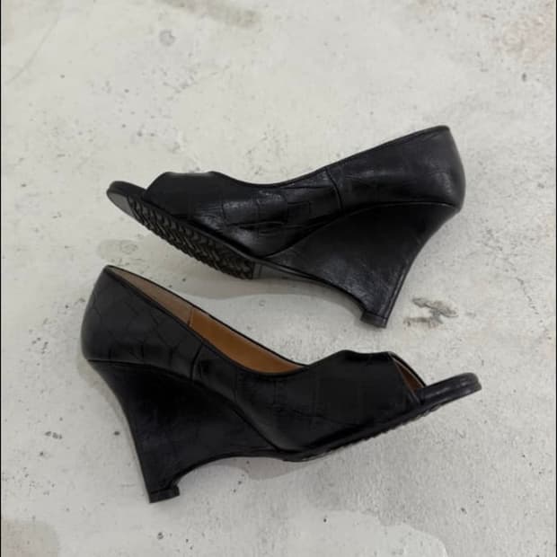 쿄이 kyolli classic croc wedge heels 웨지힐