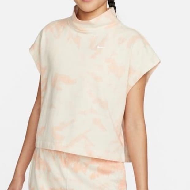 NIKE washed jersey high neck top