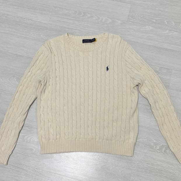 폴로 꽈배기 니트