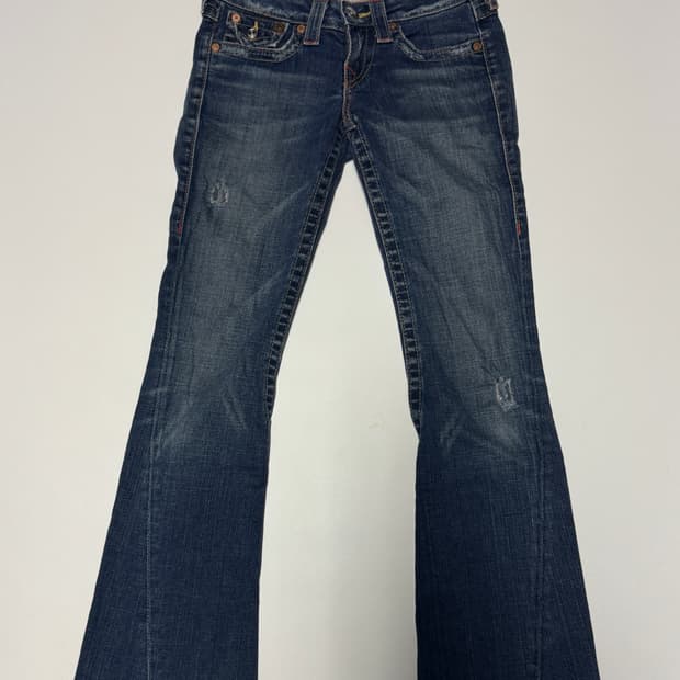 여성 트루릴리젼 찢청 빈티지 워싱 부츠컷 데님팬츠 29.1인치