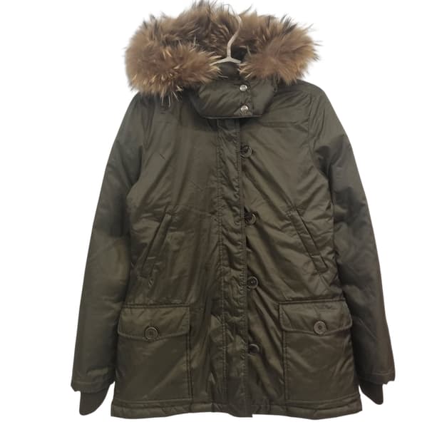 Theory 띠어리 여성 카키 라쿤털 패딩