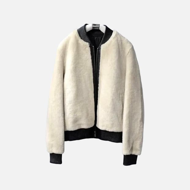 리얼 양털 시어링 봄버자켓