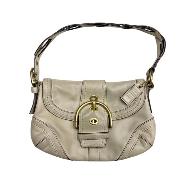 코치 y2k 크림 숄더백