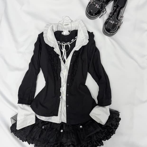 로맨틱고스 공겜여주 프릴 3피스 세트