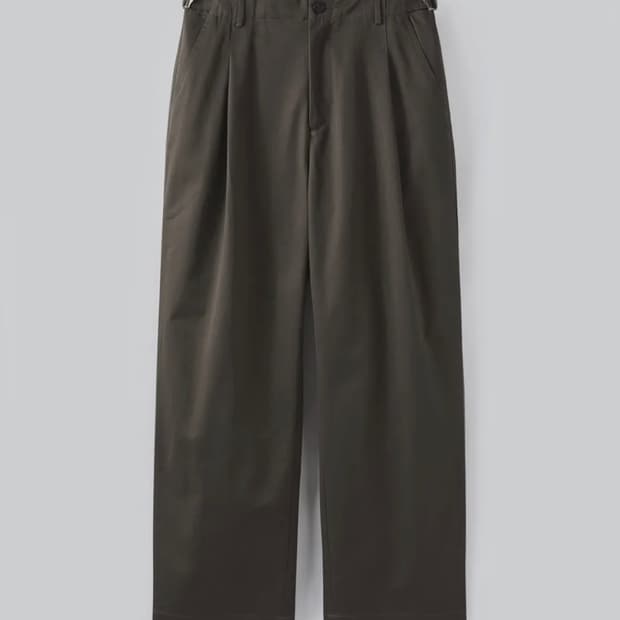 (3) 파브레가 어클락 원턱 치노 팬츠 (다크 브라운)