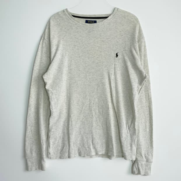 B1 폴로랄프로렌 와플 텍스처 롱슬리브 크루넥 티셔츠 110-115사이즈