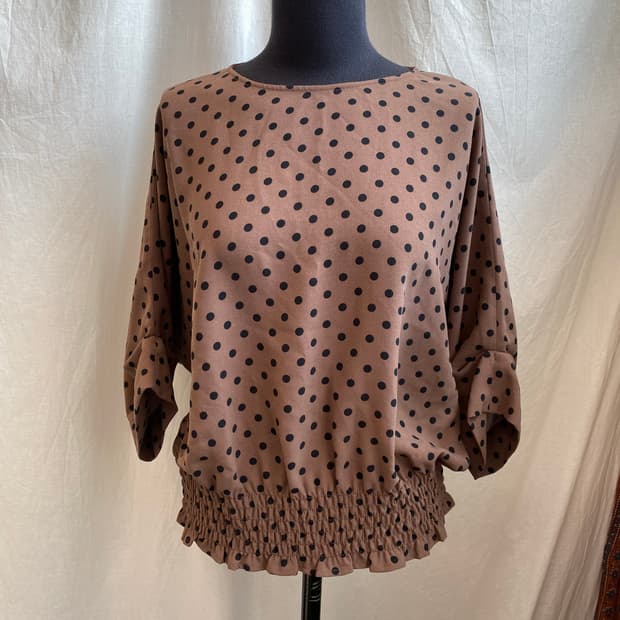 브릭 도트 블라우스(M)