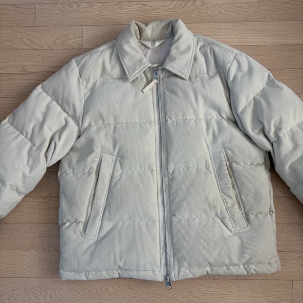 아르켓 코듀로이 카라 패딩